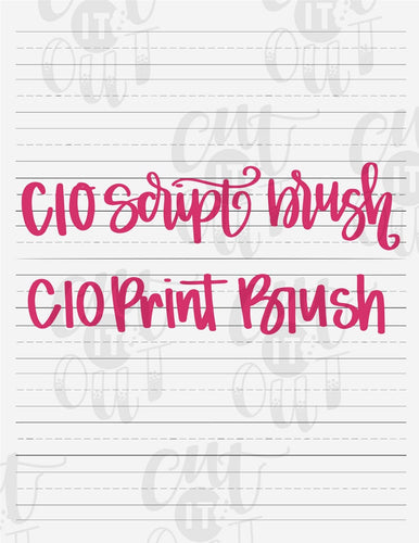 Blank Hand Lettering Sheet & CIO Print and Script Brushes