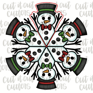 Snowman Platter Cookie Cutter Set