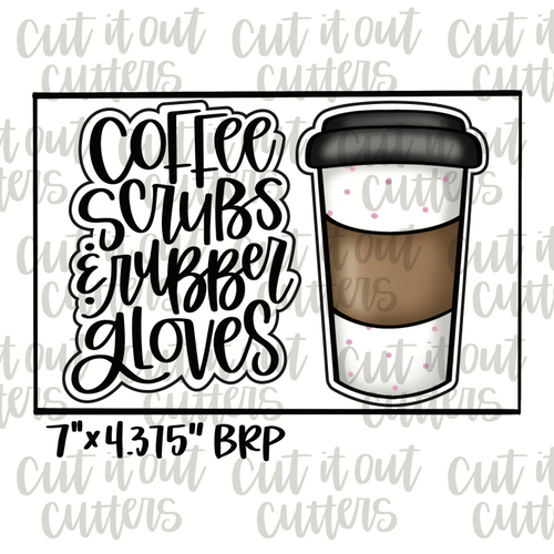 Coffee, Scrubs and Rubber Gloves Cookie Cutter Set