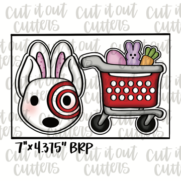 Easter Dog & Cart Shopping Cookie Cutter Set