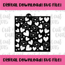 Load image into Gallery viewer, DIGITAL DOWNLOAD SVG File for Envelopes and Hearts 2 Piece Stencil