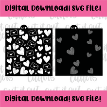 Load image into Gallery viewer, DIGITAL DOWNLOAD SVG File for Envelopes and Hearts 2 Piece Stencil