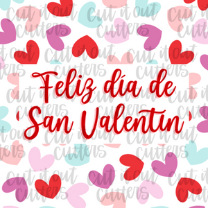 Feliz Dia De San Valentin- 2" Square Tags - Digital Download