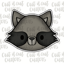 Load image into Gallery viewer, Raccoon/Fox Face Cookie Cutter
