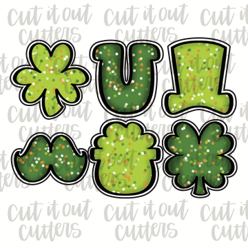 Frosted Saint Patrick Cookie Cutter Set