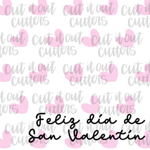 Feliz Dia De San Valentin (small hearts)- 2" Square Tags - Digital Download
