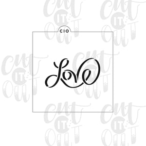 Love (Script) Cookie Stencil