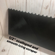 Load image into Gallery viewer, 1/2" Scalloped/Smooth Icing Scraper