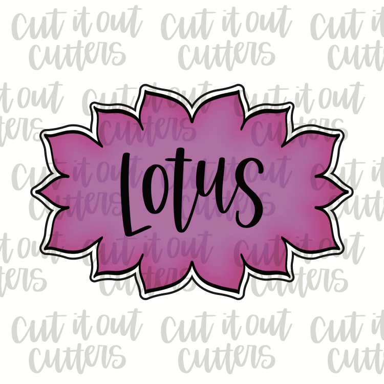 Lotus Plaque Cookie Cutter