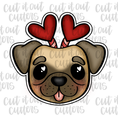Love Pug Cookie Cutter