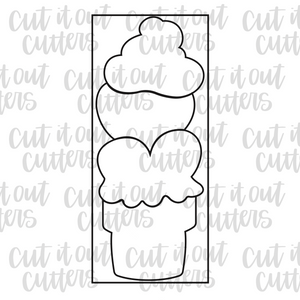 Build A Valentine Ice Cream 12 x 5 Cookie Cutter Set
