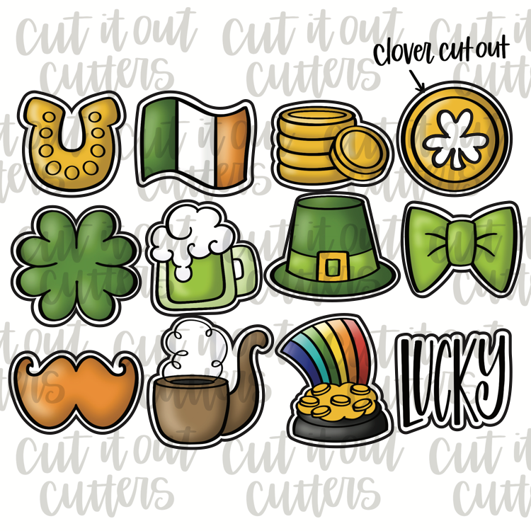 Saint Patrick's Day Minis Cookie Cutter Set