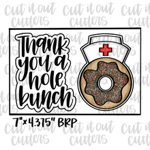 Load image into Gallery viewer, Thank You &amp; Nurse Donut Cookie Cutter Set