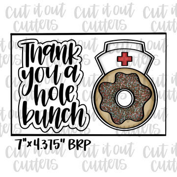 Thank You & Nurse Donut Cookie Cutter Set