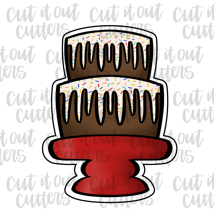 Two Tier Drip Cake Cookie Cutter Cut It Out Cutters