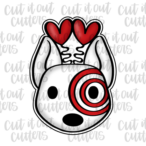 Tall Hearts -  Valentine Shopping Pup Cookie Cutter