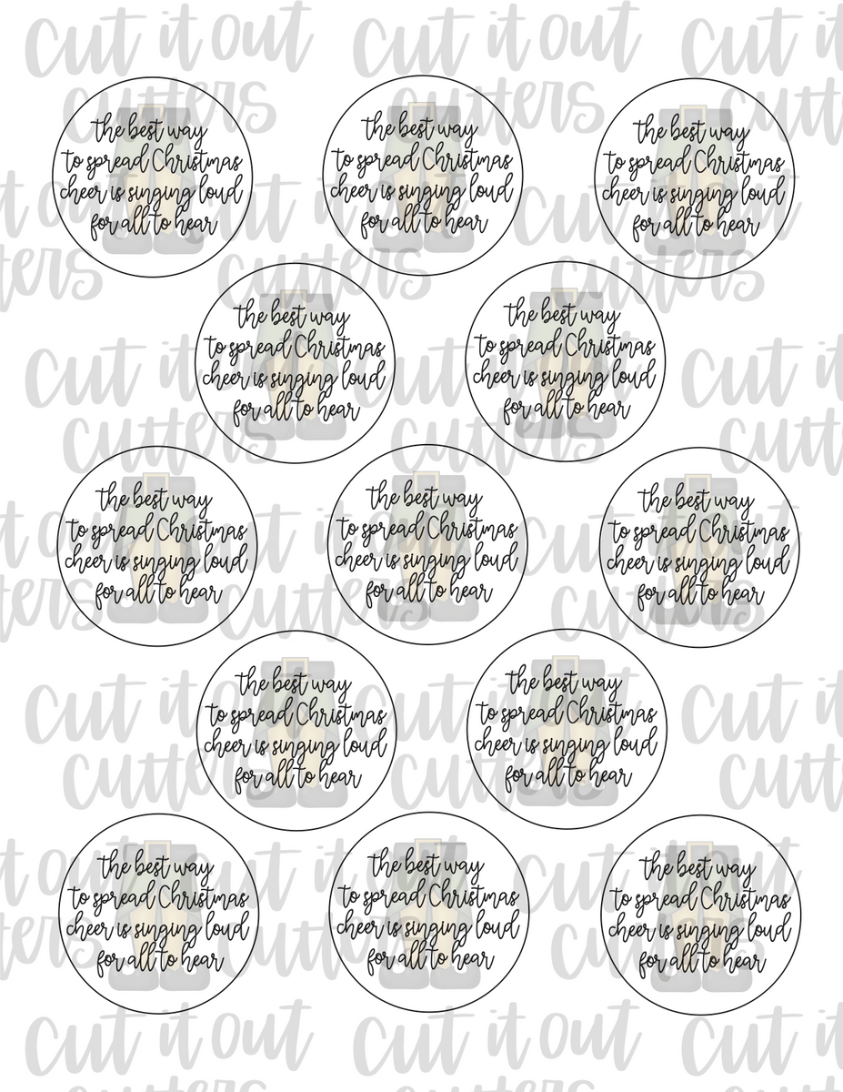 Christmas Cheer Script - 2 christmas-cheer-script-2-circle-tags-digital-download-cut-it-out-cutters