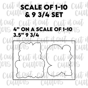 Scale of 1-10 & 9 3/4 Cookie Cutter Set