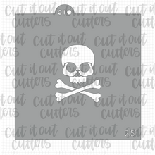 Load image into Gallery viewer, Single Skull &amp; Bones Cookie Stencil