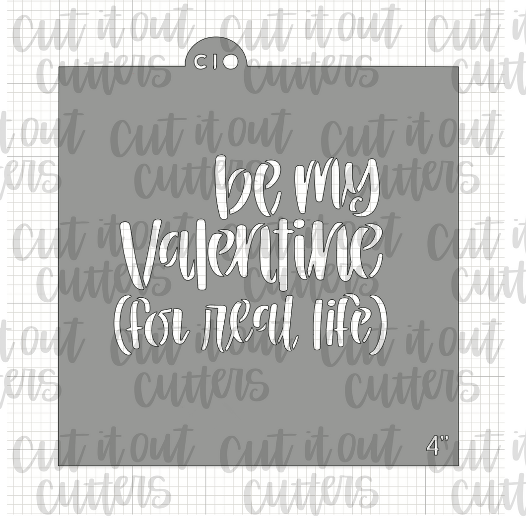 Be My Valentine Stencil