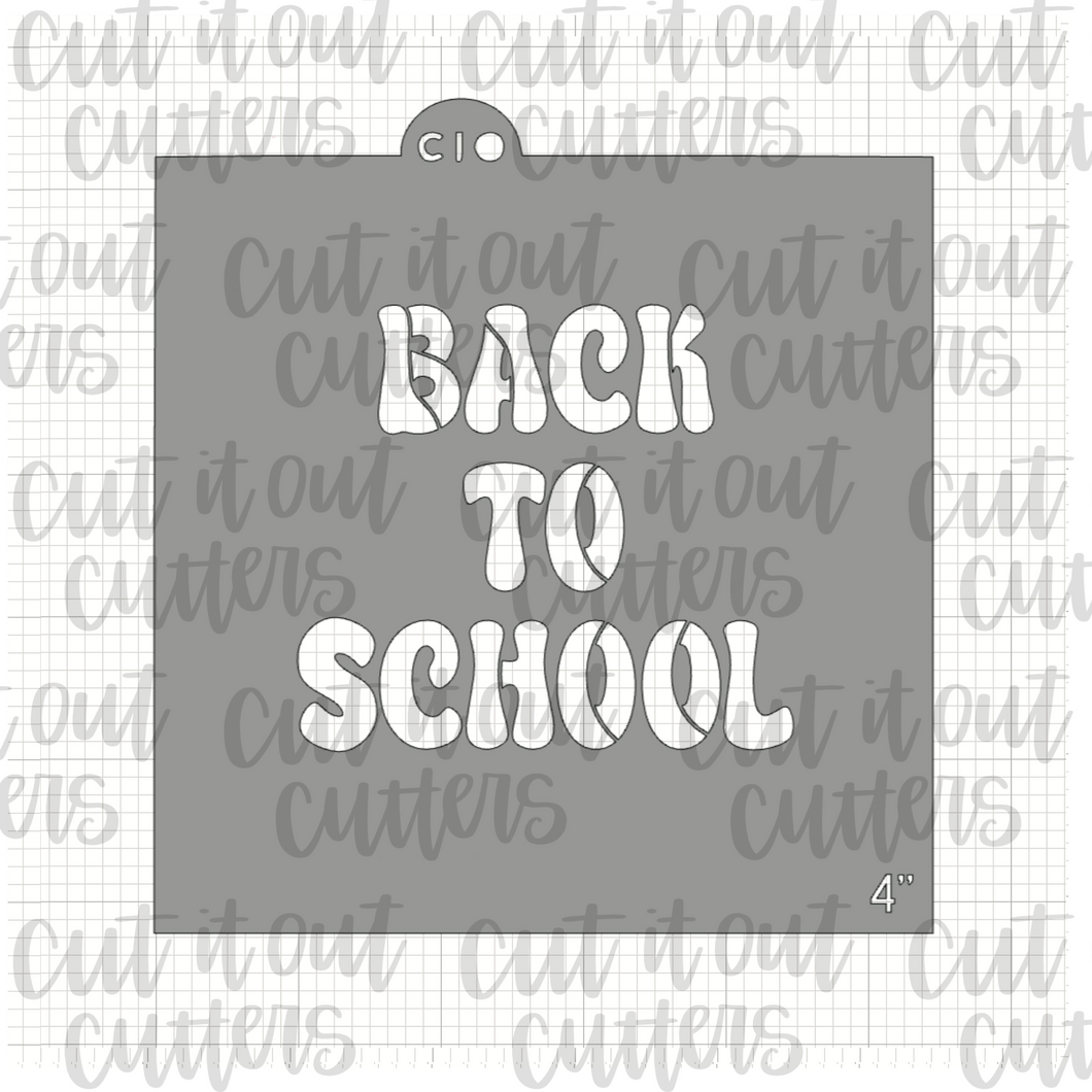 Fat Back to School Cookie Stencil