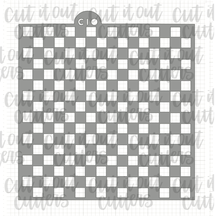 Checkerboard Cookie Stencil