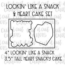 Load image into Gallery viewer, Lookin&#39; Like a Snack &amp; Heart Cake Cookie Cutter Set