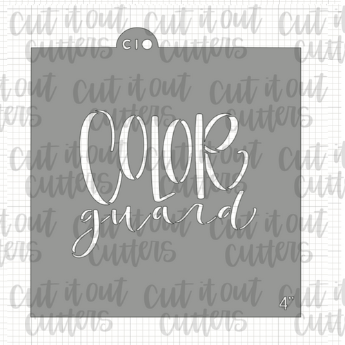 Color Guard Cookie Stencil