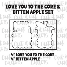 Load image into Gallery viewer, Love You to the Core &amp; Apple Cutter Set