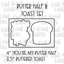 Load image into Gallery viewer, Butter Half &amp; Toast Cookie Cutter Set