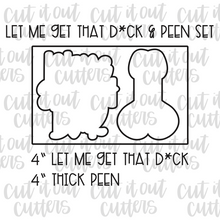 Load image into Gallery viewer, Let Me Get That D*ck &amp; Peen Cookie Cutter Set