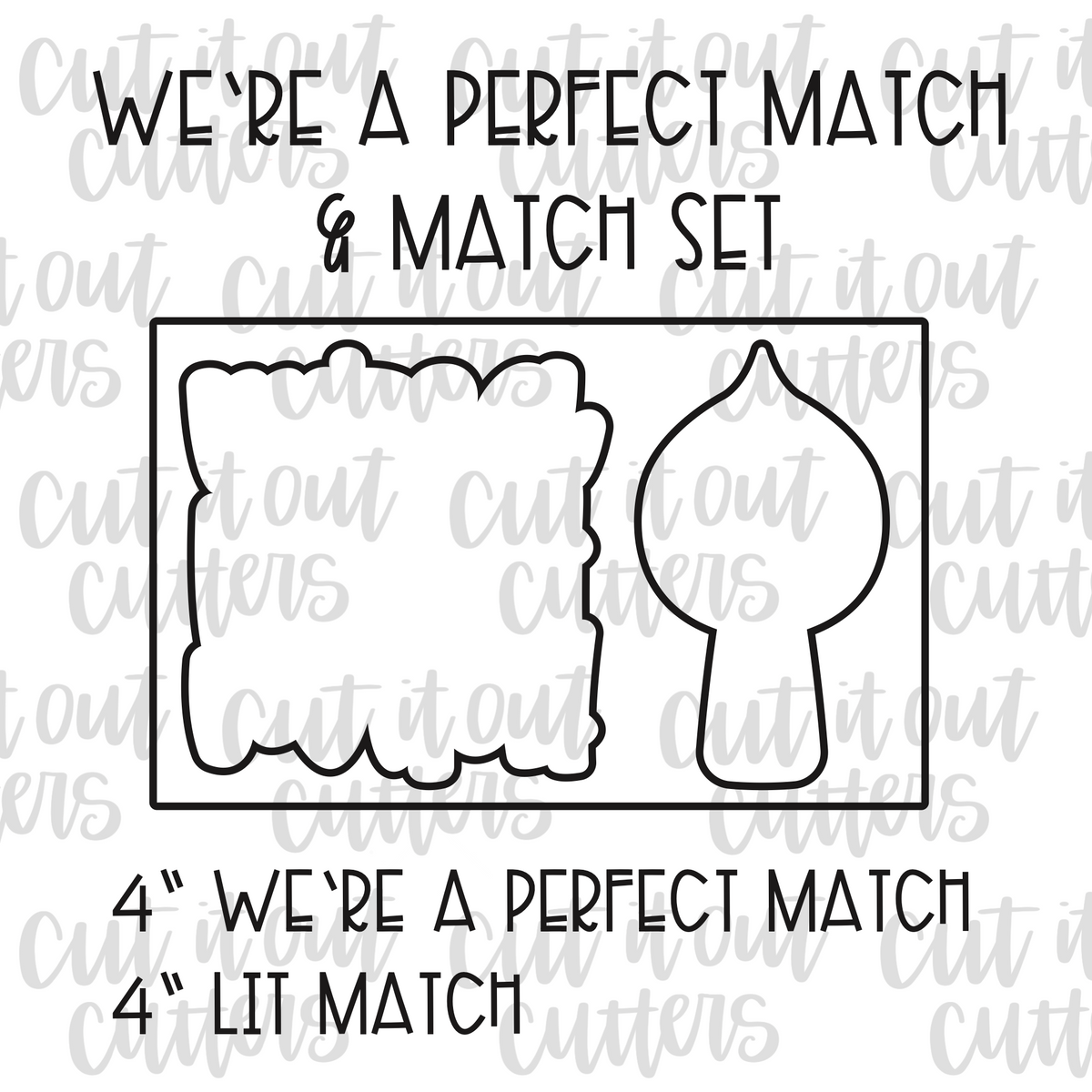 We're a Perfect Match & Match Cookie Cutter Set – Cut It Out Cutters