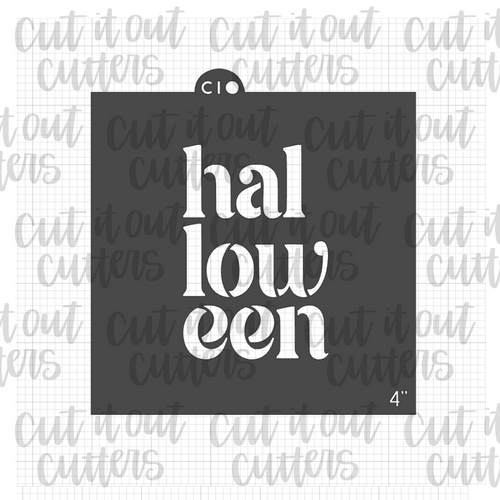 Halloween Fancy Text Cookie Stencil