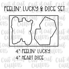 Load image into Gallery viewer, Feelin&#39; Lucky &amp; Dice Cookie Cutter Set