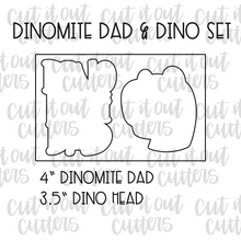 Load image into Gallery viewer, Dinomite Dad &amp; Dino Cookie Cutter Set