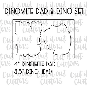 Dinomite Dad & Dino Cookie Cutter Set