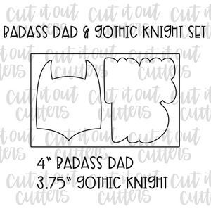 Badass Dad & Gothic Knight Cookie Cutter Set