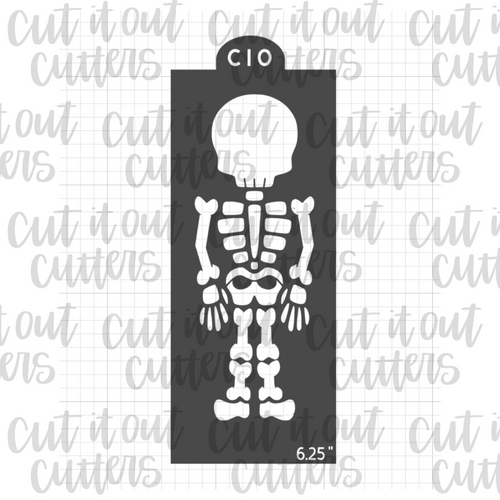 Coffin Skeleton Cookie Stencil Set