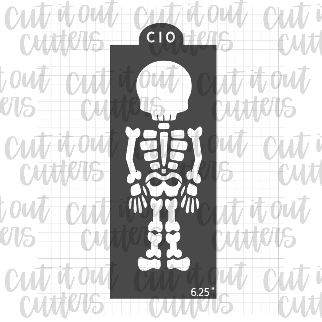 Coffin Skeleton Cookie Stencil Set