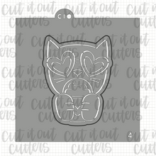 Load image into Gallery viewer, PYO Cat Love Cookie Stencil &amp; Cutter