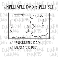 Load image into Gallery viewer, Unbeetable Dad &amp; Beet Cookie Cutter Set