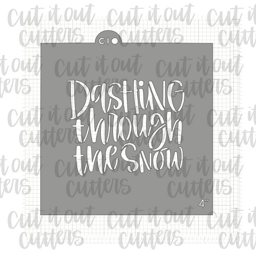 Dashing Through the Snow Cookie Stencil