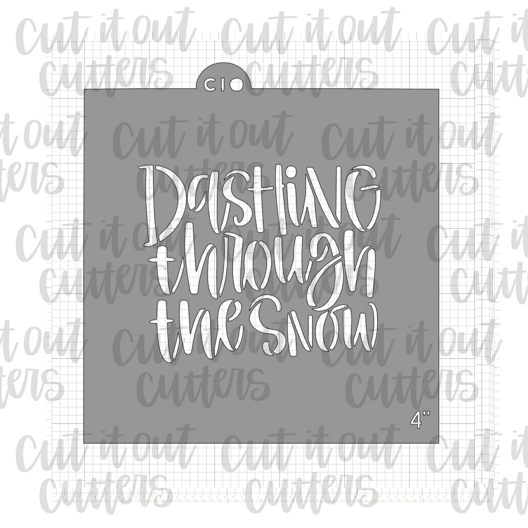 Dashing Through the Snow Cookie Stencil