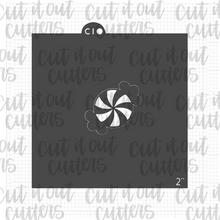 Load image into Gallery viewer, 2&quot;-4&quot; Peppermint from Snow Globe Stuffers Set - Cookie Stencil