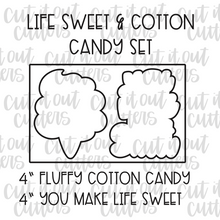 Load image into Gallery viewer, Life Sweet &amp; Cotton Candy Cookie Cutter Set