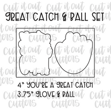 Load image into Gallery viewer, Great Catch &amp; Ball Cookie Cutter Set