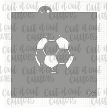 Load image into Gallery viewer, Soccer Single Cookie Stencil