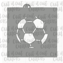 Load image into Gallery viewer, Soccer Single Cookie Stencil