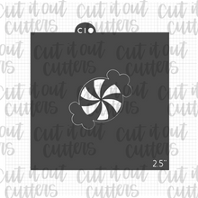 Load image into Gallery viewer, 2&quot;-4&quot; Peppermint from Snow Globe Stuffers Set - Cookie Stencil