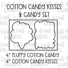 Load image into Gallery viewer, Cotton Candy Kisses &amp; Cotton Candy Cookie Cutter Set